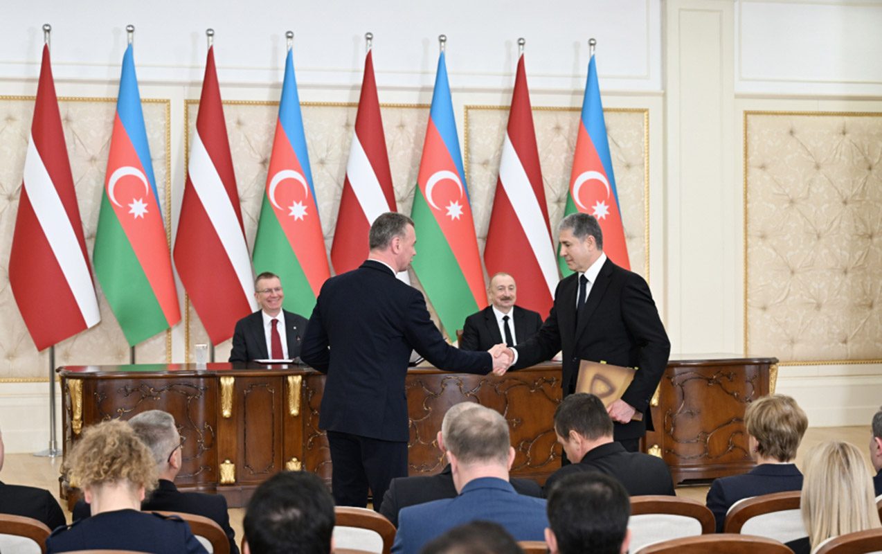 Azərbaycan-Latviya biznes forumu: Prezidentlər iqtisadi əməkdaşlıqdan danışıb