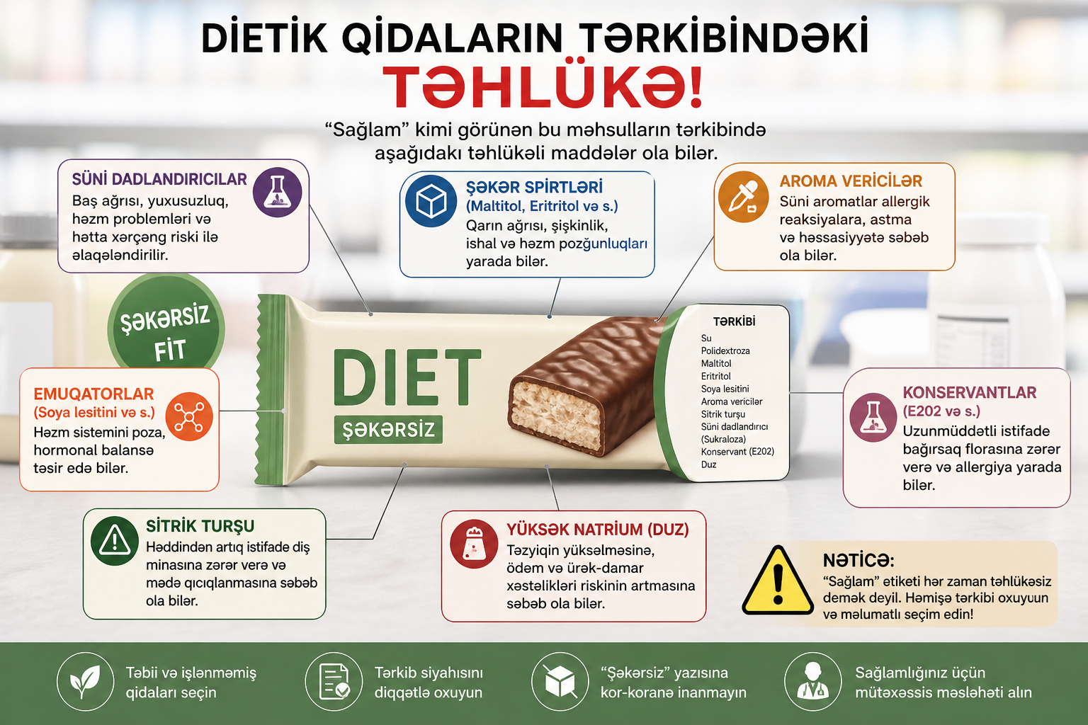 “Sağlam qida” adı altında satılan məhsullar doğrudanmı sağlamdır?