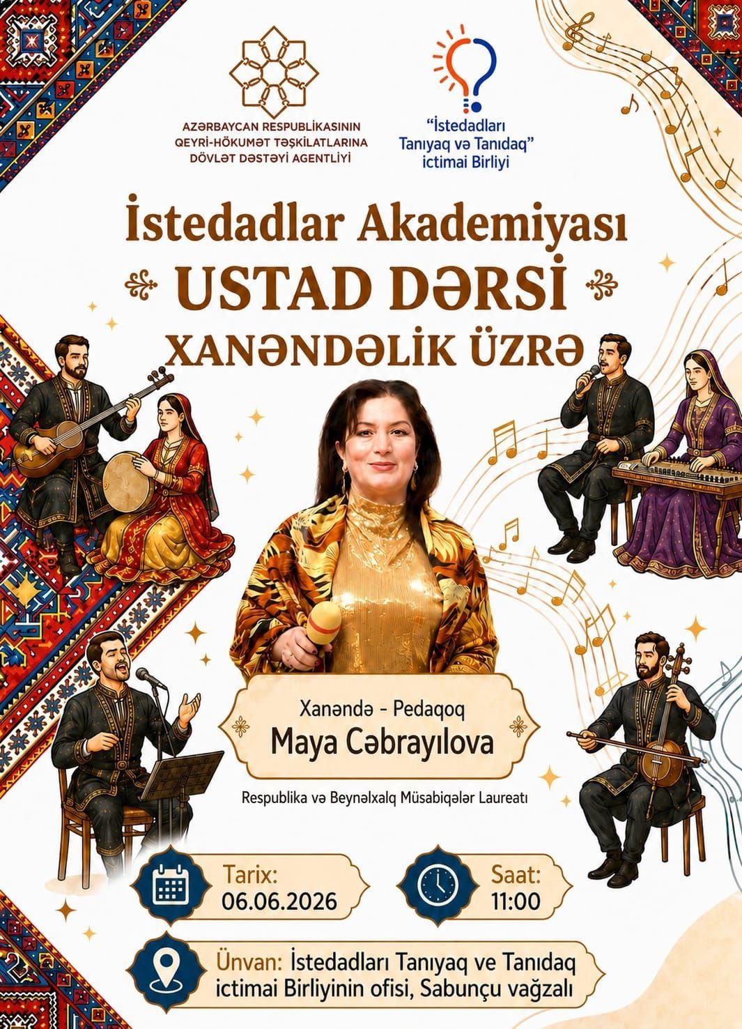 “İstedadlar Akademiyası” layihəsi çərçivəsində ilk ustad dərsi keçiriləcək: Xanəndəlik sənətinin sirləri öyrədiləcək