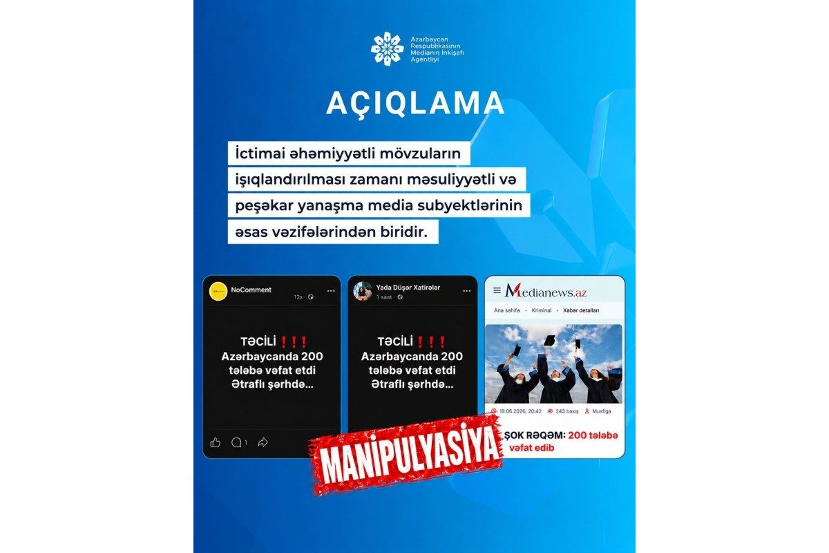 MEDİA: Bəzi saytlarda şişirdilmiş başlıqlar süni ajiotaj yaradıb