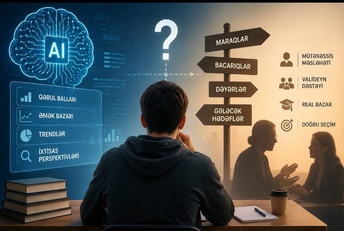 Süni intellektin tövsiyəsi ilə ixtisas seçmək nə dərəcədə doğrudur?-Ekspertdən xəbərdarlıq