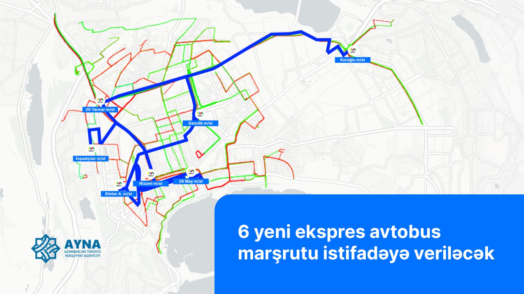6 yeni ekspres avtobus xətti: Sərnişin sıxlığı necə azaldılacaq? 